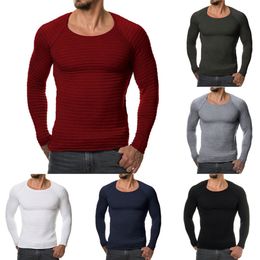 Maglione alla moda da uomo Kintting maglione maglione slim fit o-collo pullover abbigliamento stagione magliette da uomo