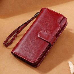 Designer-FGGS-Sendefn New Arrivals Fashion Long Women Wallets Female Split Leather Wallet Women Ladies Purse Zipper Phone Bag 5201-65