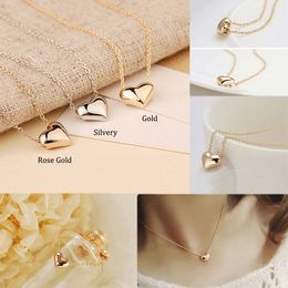 Fashion-Necklaces For Women Delicate Love Heart Pendant Necklace Charm Party Anniversary Jewelry Girl Gift ML