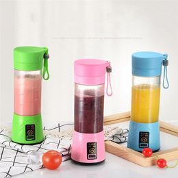 4styles 380ML Personal Blender Travel Cup USB Portable Electric Juicer Blender manual Rechargeable Bottle Fruit Vegetable Tool 6020