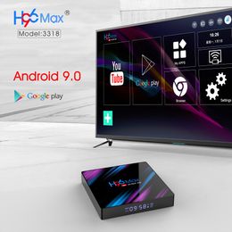 H96 Max 3318 Android 9.0 TV Box 2.4G 5G Wifi RK3318 Quad Core BT 2G 4G 16G 32G 64G Display