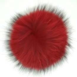 High Quality Accessories 100% Real Raccoon Fur PomPom Wholesale Natural Balls 15cm size round free drop delivery