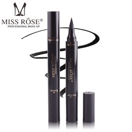 DHL free Miss Rose Brand Eyeliner Liquid Make Up Pencil Waterproof Black Double-ended Makeup Stamps