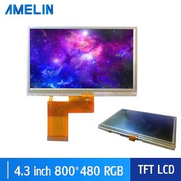 4.3-inch 800*480 resolution IPS LCD RGB interface, high brightness capacitive touch screen