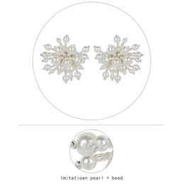 Fashion- flowers charm earrings for women luxury pearl beaded earrings western wedding noble holiday style gifts for birthday