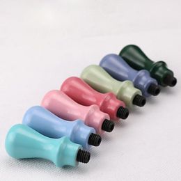 Wood Handle Wax Seal Stamp Accessories Portable Mini Diy Seal Tool Retro Macaron Colour Just Grip Post Gifts Decorative ZC1671