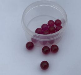 6mm Ruby Insert Ball Terp Pearl Dab Pearl Insert Red Colour For Quartz Banger Nails Glass Bongs Quartz Terp Pearl Ball
