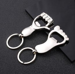 DHL Silver Thumb Hand Metal Keychain Key Ring Beer Bottle Opener Wedding Gift Kitchen Bar Tools SN2292