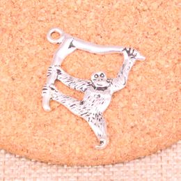 40pcs Charms hanging monkey 39*32mm Antique Making pendant fit,Vintage Tibetan Silver,DIY Handmade Jewellery