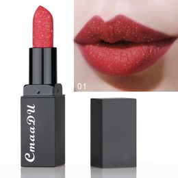 Cmaadu Glitter Lipstick Moisturising Makeup Lipstick Waterproof Lipstains Sexy Shiny red lipstick 13 Colours