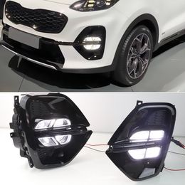 1 Pair Daytime Running Light For Kia sportage KX5 2019 2020 DRL LED Day Light Front Bumper Head Fog Lamp White