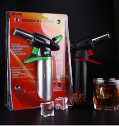 1300'C Metal Dab Jet Butane Torch Lighter Windproof Jet Flames Micro Butane Torch Lighter Professional Kitchen Torch Lighter Brulee Culinary