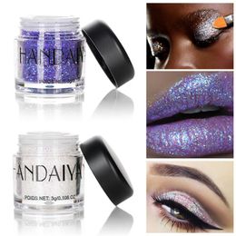 HANDAIYAN Holographic Sequin Diamond Colorful Glitter Gel Shiny Body Mermaid Festival Powder Pigment Makeup Cosmetics TSLM1