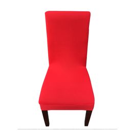 Elastic chair cover solid color Hotel banquet folding office chair cover Spandex fabric comfortable and breathable Ease of installation