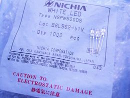 Japan NICHIA NSPW500DS ultra-bright white light-emitting diodes 5MM in-line copper feet