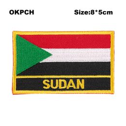 Free Shipping 8*5cm Sudan Shape Mexico Flag Embroidery Iron on Patch PT0167-R