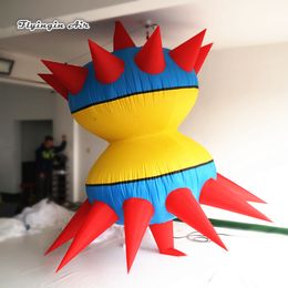 Lighting Inflatable Alien Spaceship Balloon 2.4m Height Hanging Lantern UFO Model With Led Lights For Club Event