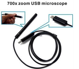 Freeshipping 700x zoom usb Endoscope 4 adjust led light 10mm lens Borescope USB Tube Snake Scope Inspection Camera Waterproof USB microscope