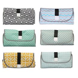 Diaper Changing Mat Waterproof Baby Changing Pads Travel Changing Station Diaper Bags Outdoor Mummy Clutch 6 Colours Optional DHW2521