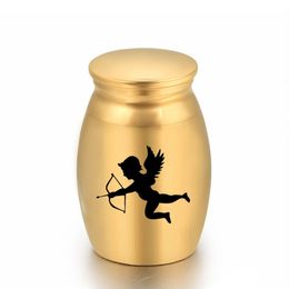 Cute Angel Cupid Funeral Urns for Human Ashes Loved Ones Keepsake Miniature Burial Funeral Urns 16x25mm