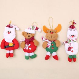 New Christmas Decorations Christmas Tree Santa Claus Snowman Hanging Ornaments Xmas Tree Window Pendant Doll party kids gifts WX9-1655
