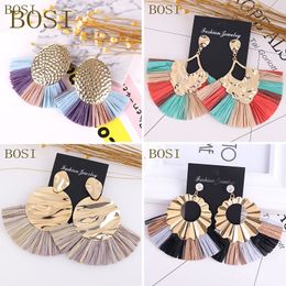 Tassel Earrings for Women 2019 Bohemian Big Long Dangle Earings African Statement Handmade Geometric Fringe Fashion Face