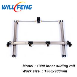 1390 Whole Set DIY Inner Slide Guide Rail For Assemble Co2 Laser Cutter Engraving Machine Including Belt Tube Support