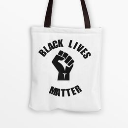 I cant breathe Shipping Bag Women Canvas Should Bags BLACK LIVE MATTER Letter Print Handbags Girl Shoulder Tote GGA3461-4