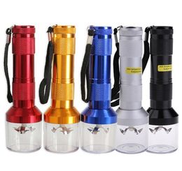 Torch Shaped Electric Grinder Crusher Herb Tobacco Smoke Grinders vaporizer click n vape Quickly Aluminum Crushers vaporizers 14.5CM 100PCS