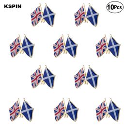 UK Jack Scotland Lapel Pin Flag badge Brooch Pins Badges 10Pcs a Lot