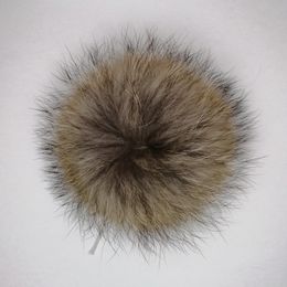 15 cm real bulk fuzzy raccoon fur pompom accessories ball for hat/beanie decoration free and fast express