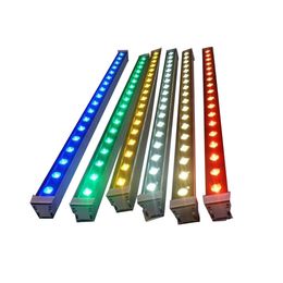 RGB Led Wall Washer Floodlights Outdoor Spotlight LED Linear Waterproof Building Wall Lighting Wall Washer Landscape Lamps 85-265V 24V