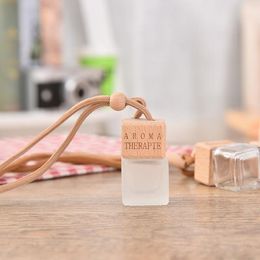 Clear And Frosted 6ml Car Scenter Decoration Essential Oil Perfume Empty Bottles High Qaulity Hang Rope Pandent Aromatherapy Diffuser Case