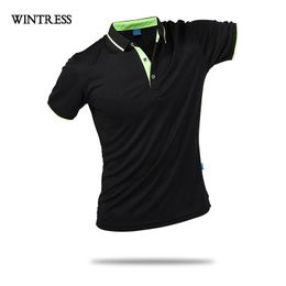 Solid Wintress Fashion Style Men Polo Shirt Contrast Colour Collar Short Sleeve Fitness Solid Male Polo Top Clothes Custom Print Trend
