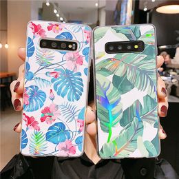 Laser IMD flower and grass series mobile phone case for NOTE10 PRO A30S mobile phone case A70 soft cover