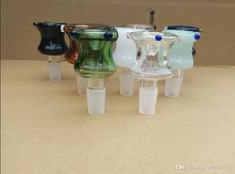 Coloured new bubble head Wholesale Glass Bongs Accessories, Glass Water Pipe Smoking, Free Shipping