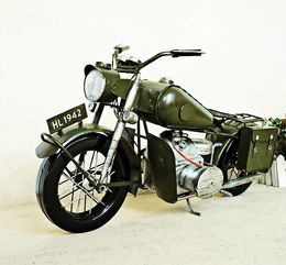 SM Ferro Metal Cross-country militar motocicleta Toy Modelo, Ornamento Handmade retro, Kid presente de aniversário, Coleção, Decoração, SMT5105