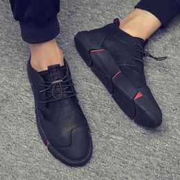 men's Korean version spring and summer breathable men's shoes trend casual shoes leather Korean version men's shoes a hair substitute