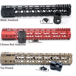 12'' inch M-lok Handguard Rail Free Floating Picatinny Mount System_Black/Red/Tan Colours Unique Ultralight