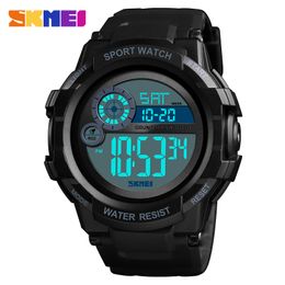SKMEI Outdoor Sports Men Watch Digital Wristwatches Waterproof Weekdisplay Alarm Clock Luminous Men Digital Watches reloj 1387