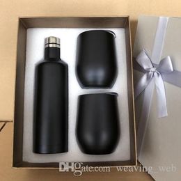 red wine gift box UK - Red Wine Bottle Swig Cute 4color Smart Double-layer Walled Stainless Steel Insulation Cup Insulated Tumbler and Bottle Gift box
