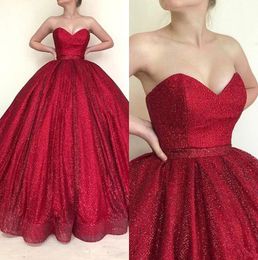 Red Sweetheart Tulle Lace Ball Gowns Quinceanera Dresses Ruched Floor Length Prom Birthday Princess Evening Dresses BC1886