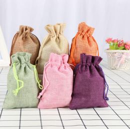 New Burlap Jute Gifts Bags For Christmas Plain Vintage Wedding Xmas Party Favour Candy Gift Package Wrap Bags LX7093