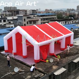 Custom Party Inflatable Wedding Tent Red House LED Lighting Event Marquee with Remote Controls for Advertising or Entertainment