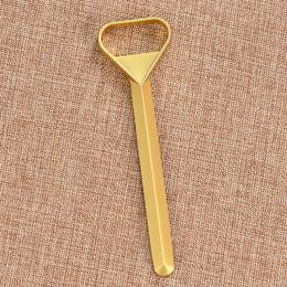 10pcs/lot New Creative Zinc alloy Gold Beer Opener Wine Bottle openers For Wedding Party Favors