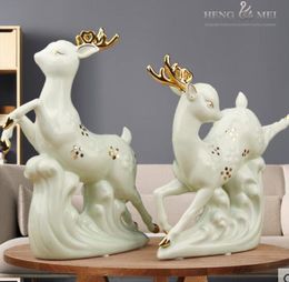Modern minimalist room deer wine cabinet living room decoration decoration ceramic creative home furnishings wedding gift
