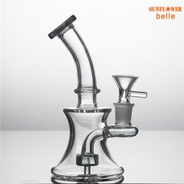 6.6 Inch Smoke Glass Bong Water Pipe Heady Tube Oil Rig 14mm Female Diffuser Percolator Bubbler Thick Hookah