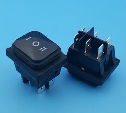 Free Shipping 10Pcs Waterproof Rocker Switch DPDT (ON-OFF-ON) IP65 Rated Black Good Quality