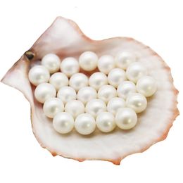 New natural rice white true freshwater pearl round loose pearl 6-7mm jewelry various colors necklace bracelet accessories