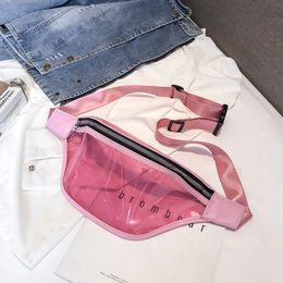 Designer-5styes Waist Bag Women PVC Jelly Fanny Packs Zipper Belt Bags purse handbag comestic bags